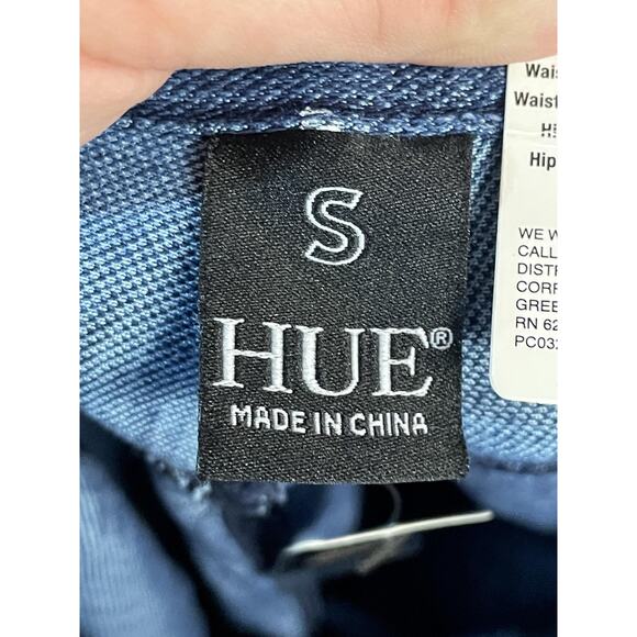 HUE Leggings Womens Small Blue Swiss Dot Jeans Capri Medium Wash Denim Jeggings - Picture 6 of 9